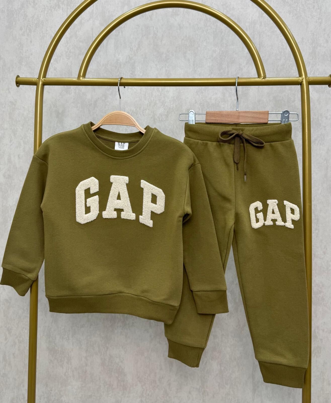 3 İplik Fırçalı Kumaş Haki Takım