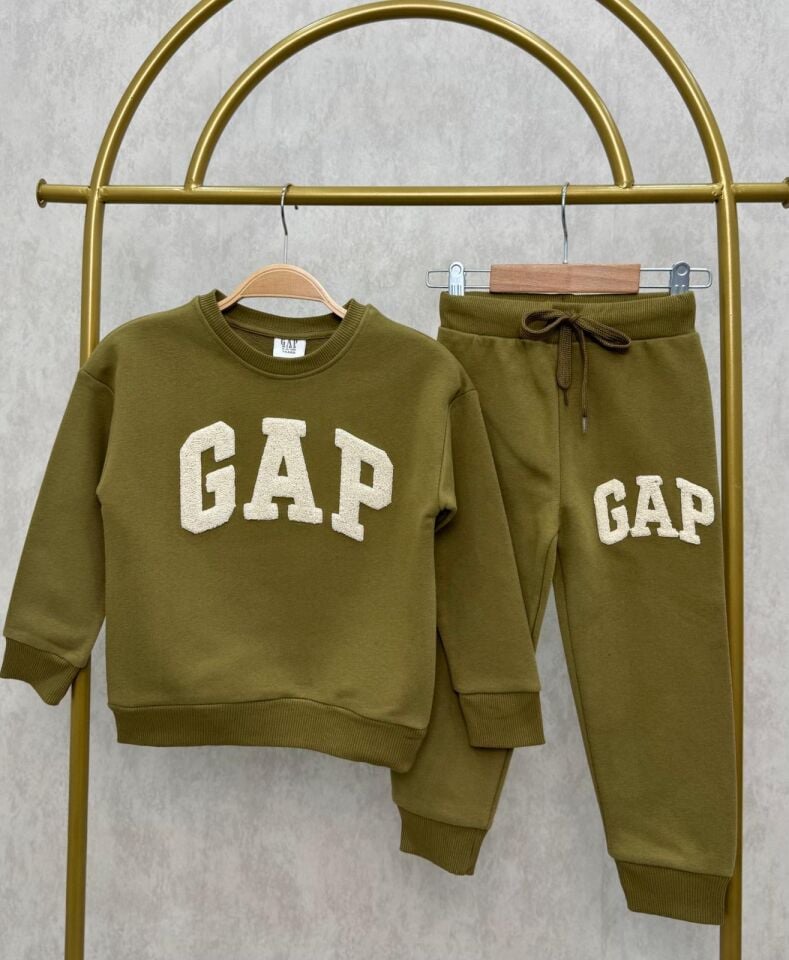 3 İplik Fırçalı Kumaş Haki Takım