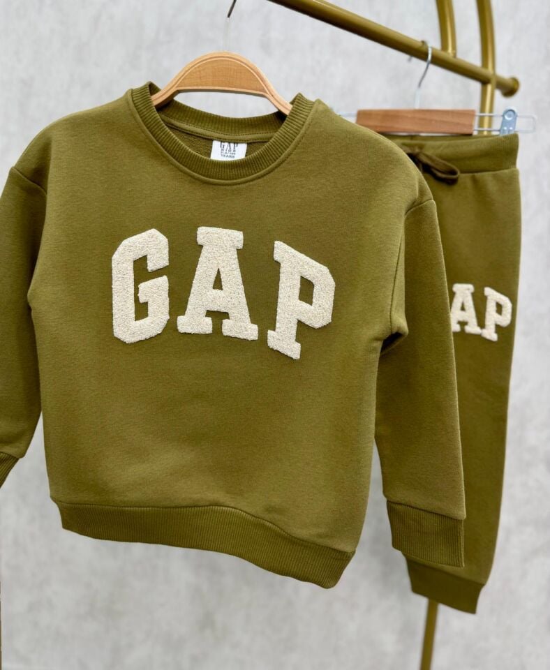 3 İplik Fırçalı Kumaş Haki Takım