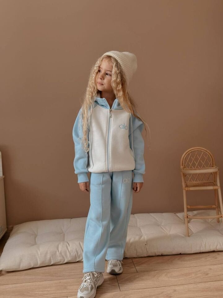 3 ip Şardonlu fermuarlı takım 5-14 yaş