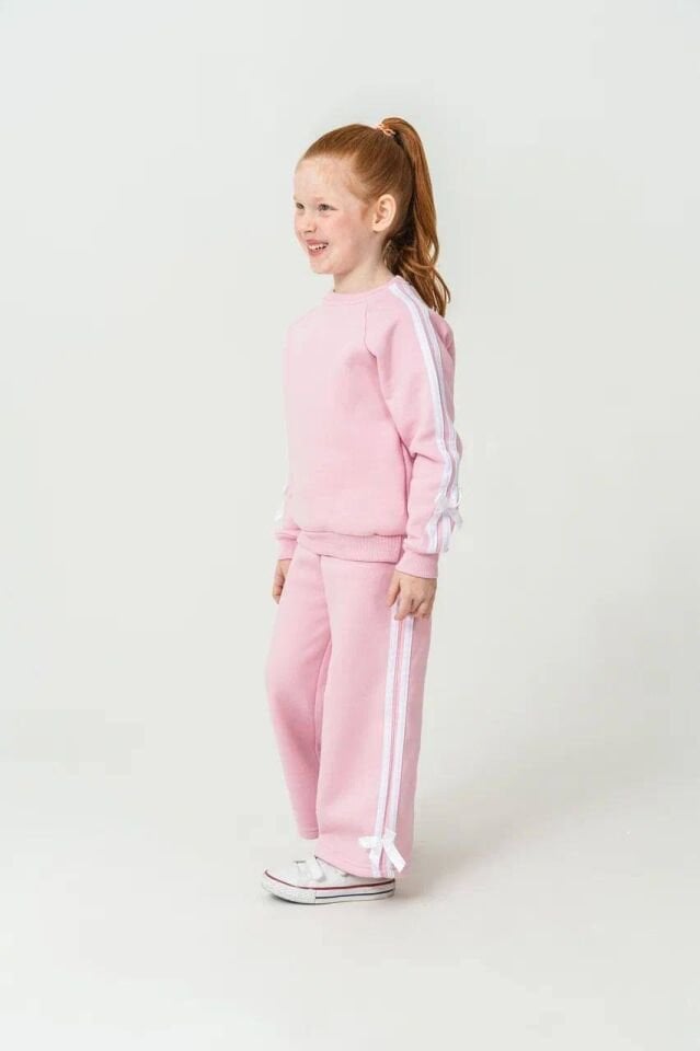 3 İplik Şardonlu Pembe Takım