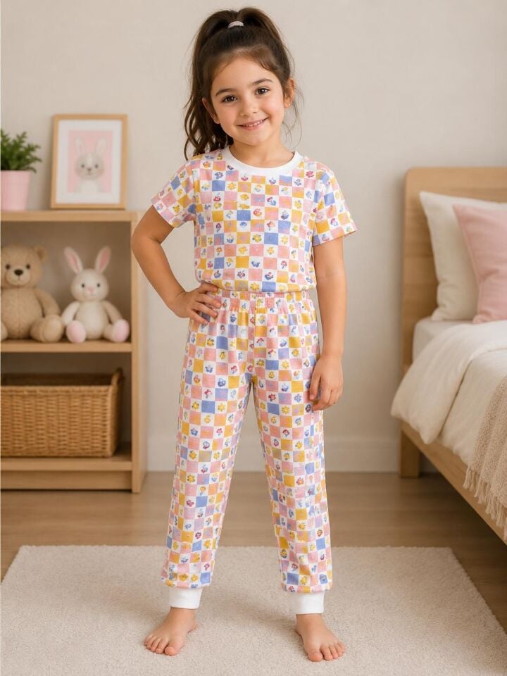 Desenli Pijama Takımı