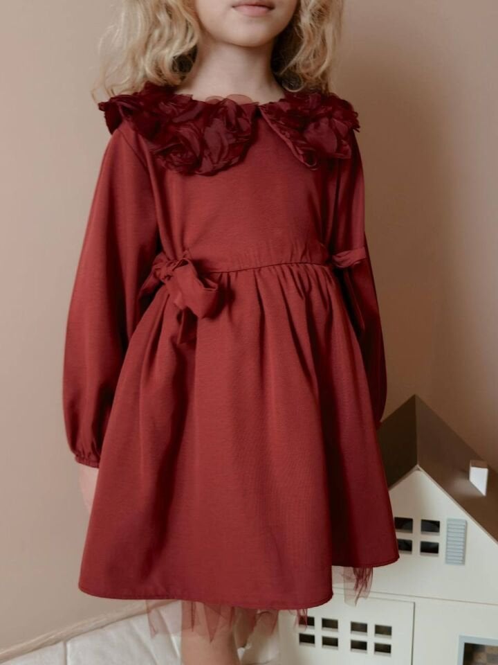 Bebe Yaka Astarlı Elbise