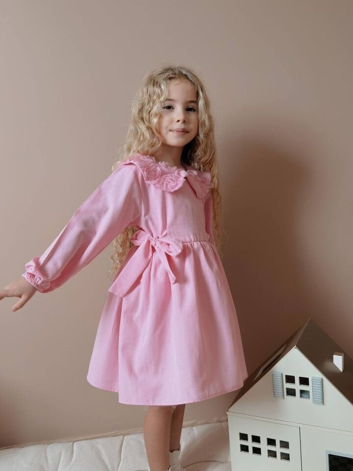 Bebe Yaka Astarlı Elbise