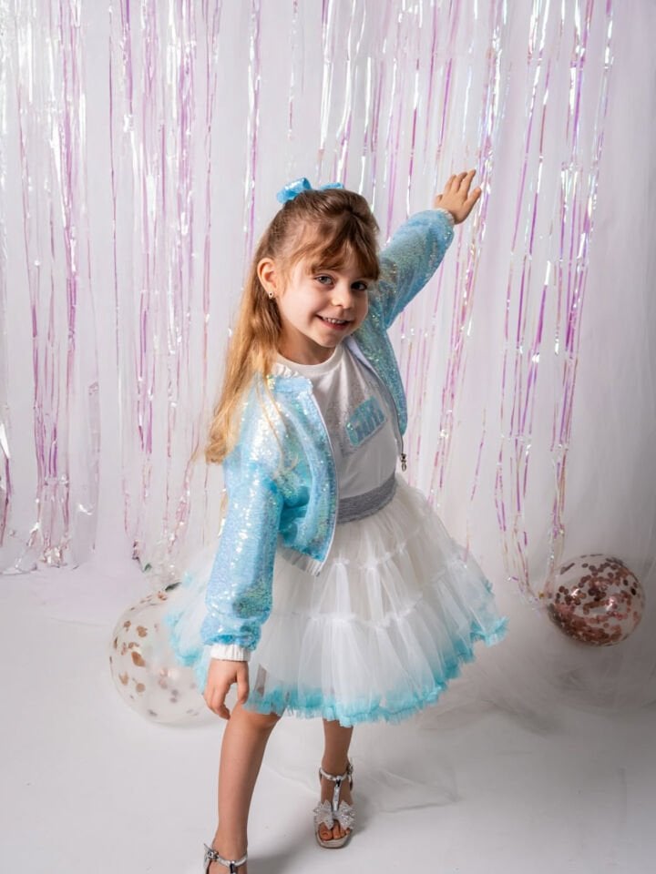 Pul Payetli Tütü Etekli Takım