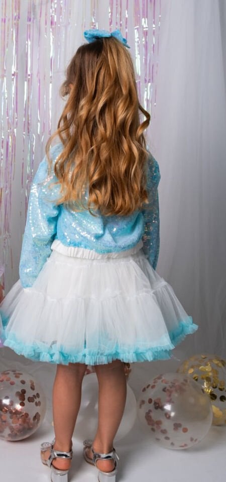 Pul Payetli Tütü Etekli Takım