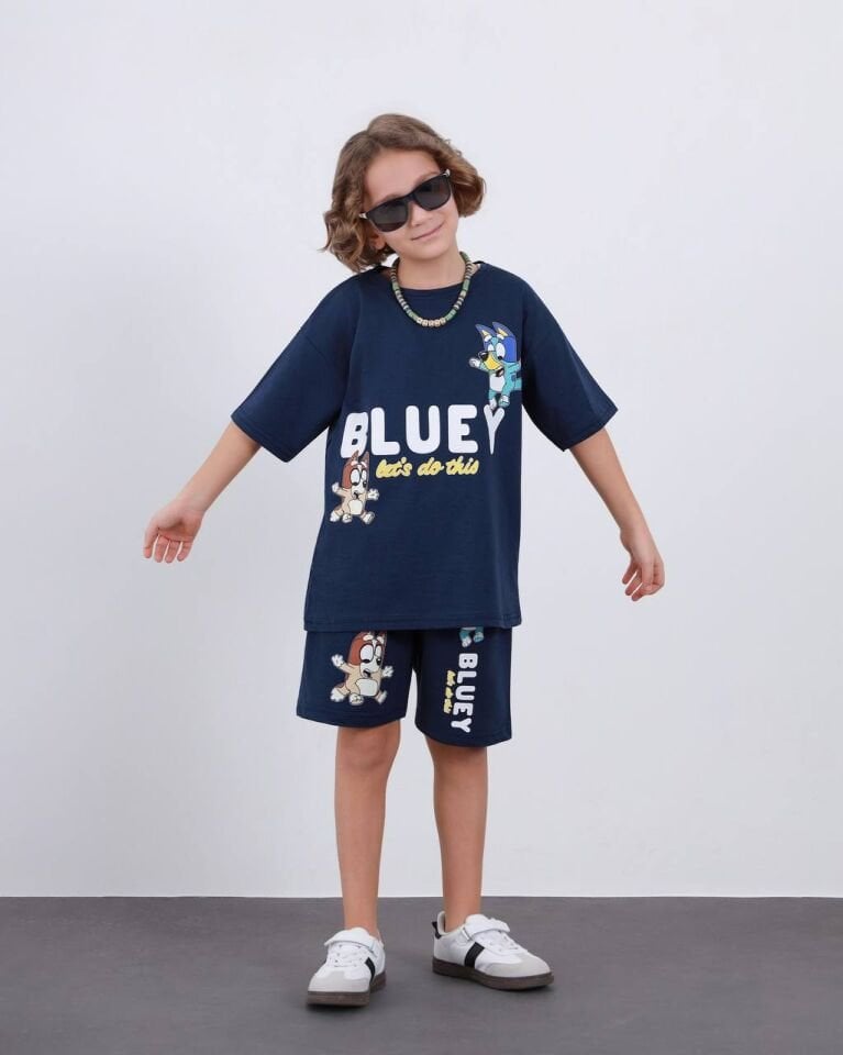 Bluey şortlu takım