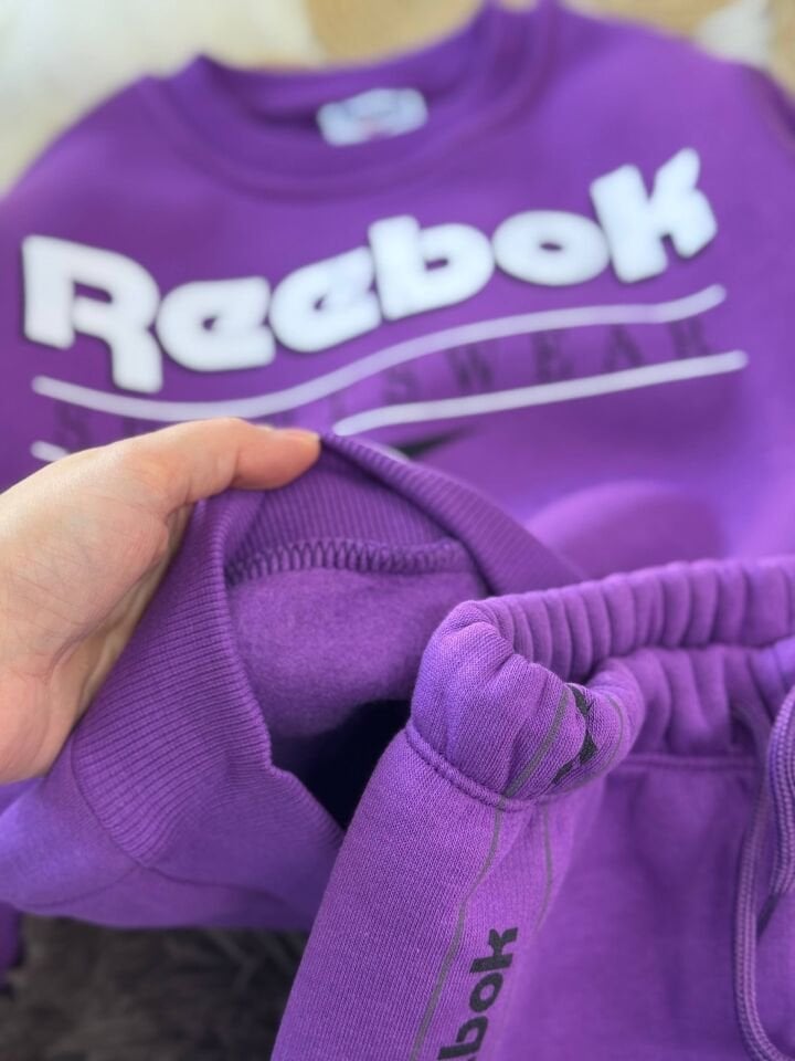 3 İplik Şardonlu Mor Takım