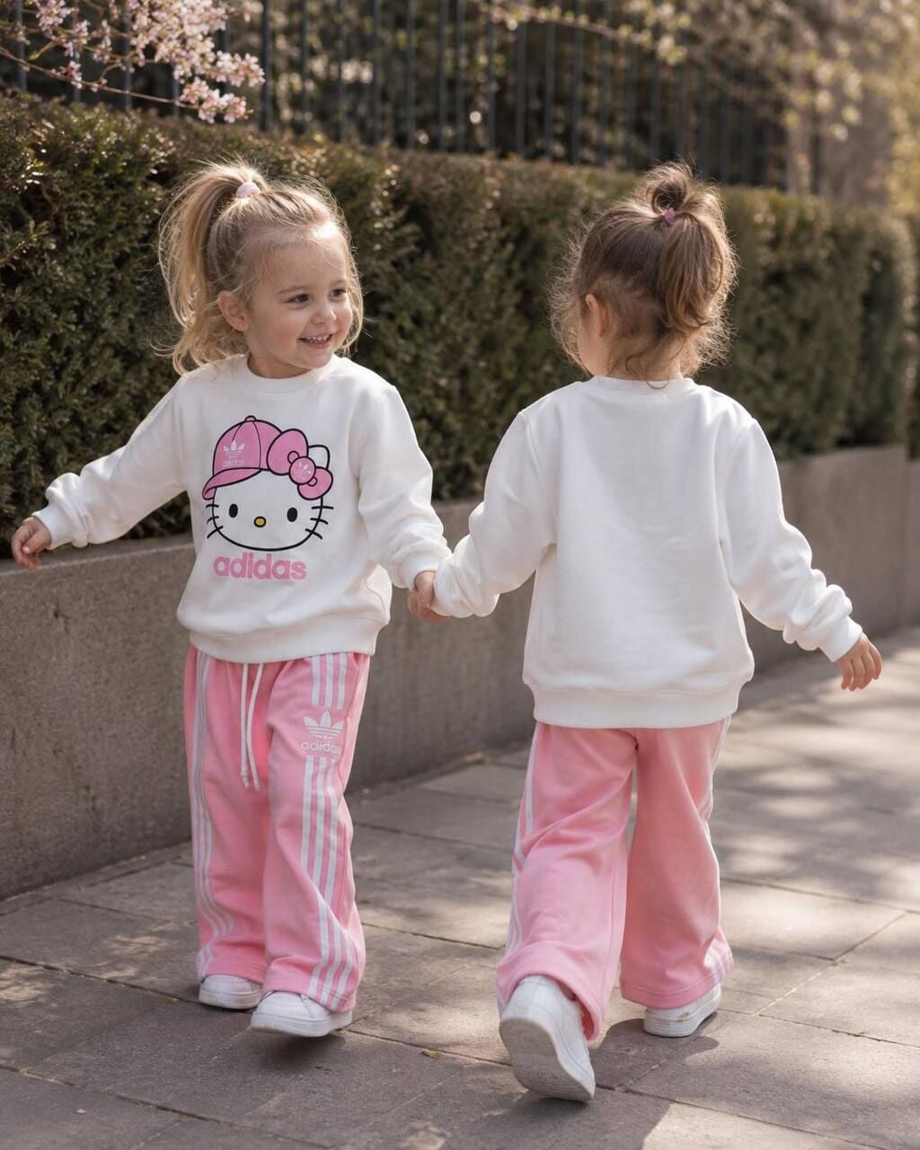 3 İplik Fırçalı Kumaş Hello Kitty  Takım