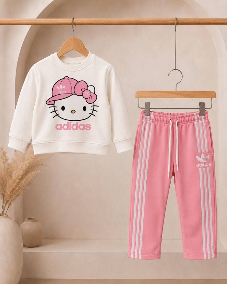 3 İplik Fırçalı Kumaş Hello Kitty  Takım