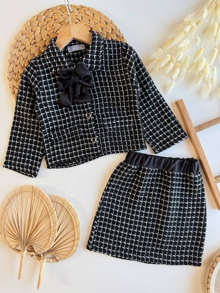 Tüvit Kumaş Siyah Etekli Takım