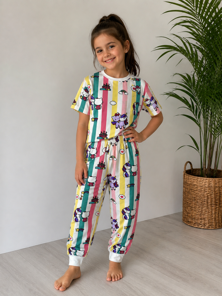 Hello Kitty  ve Univorn Pijama Takımı