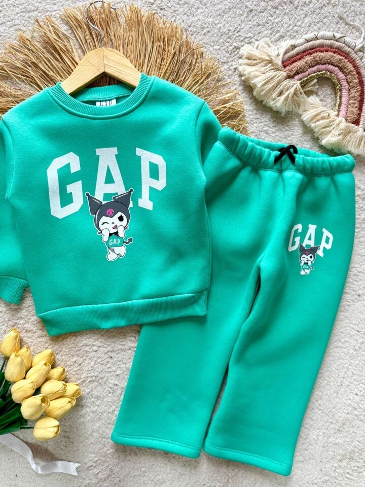 3 İplik Şardonlu Zümrüt Yeşili Takım