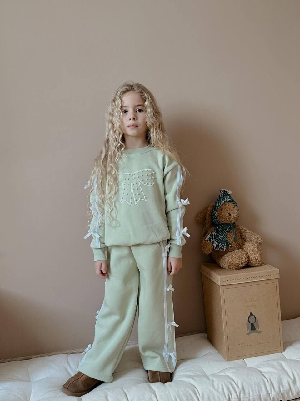 3 ip Şardonlu yeşil takım