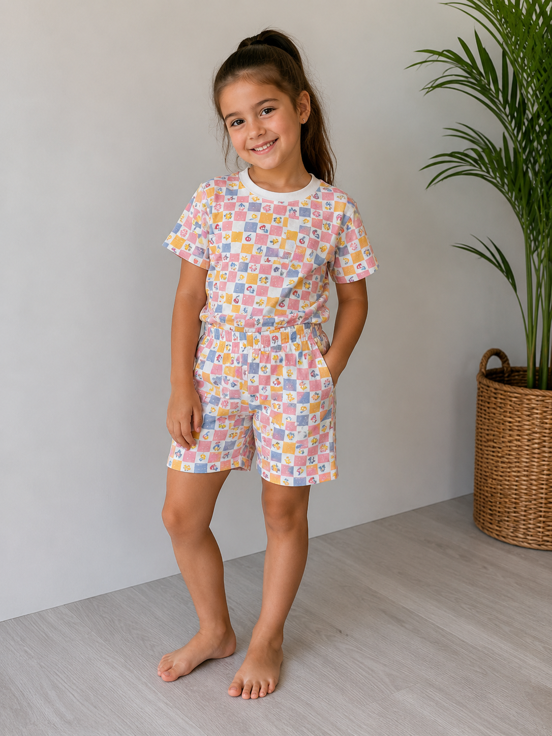 Desenli Pijama Takımı