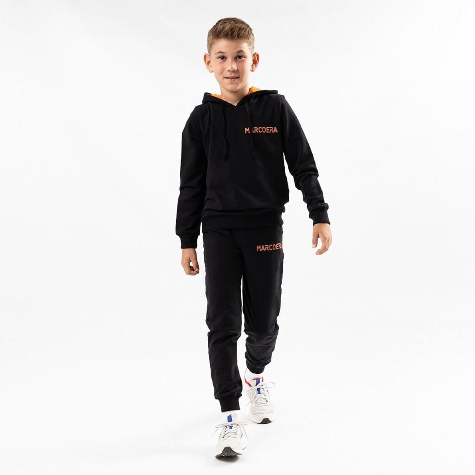 2 İp Fırçalı Kumaş Kapüşonlu  Takım(4-12)