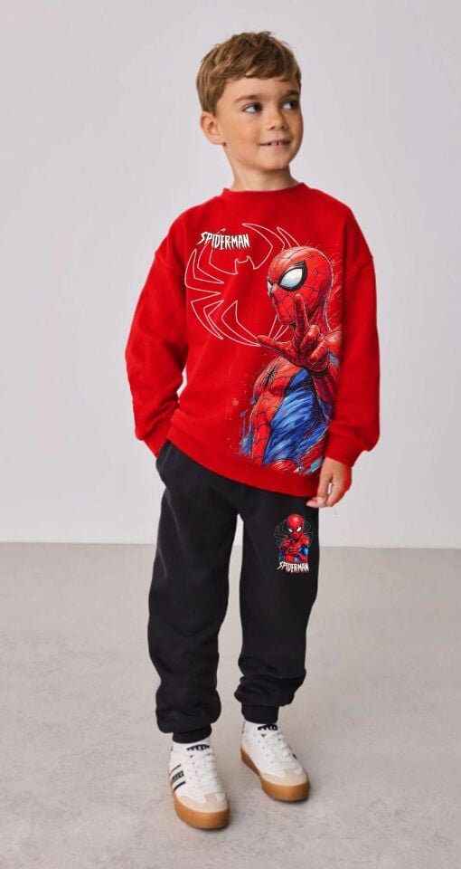 3 İplik Şardonlu Spiderman Takım