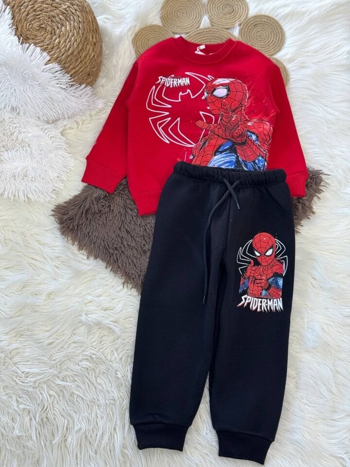 3 İplik Şardonlu Spiderman Takım