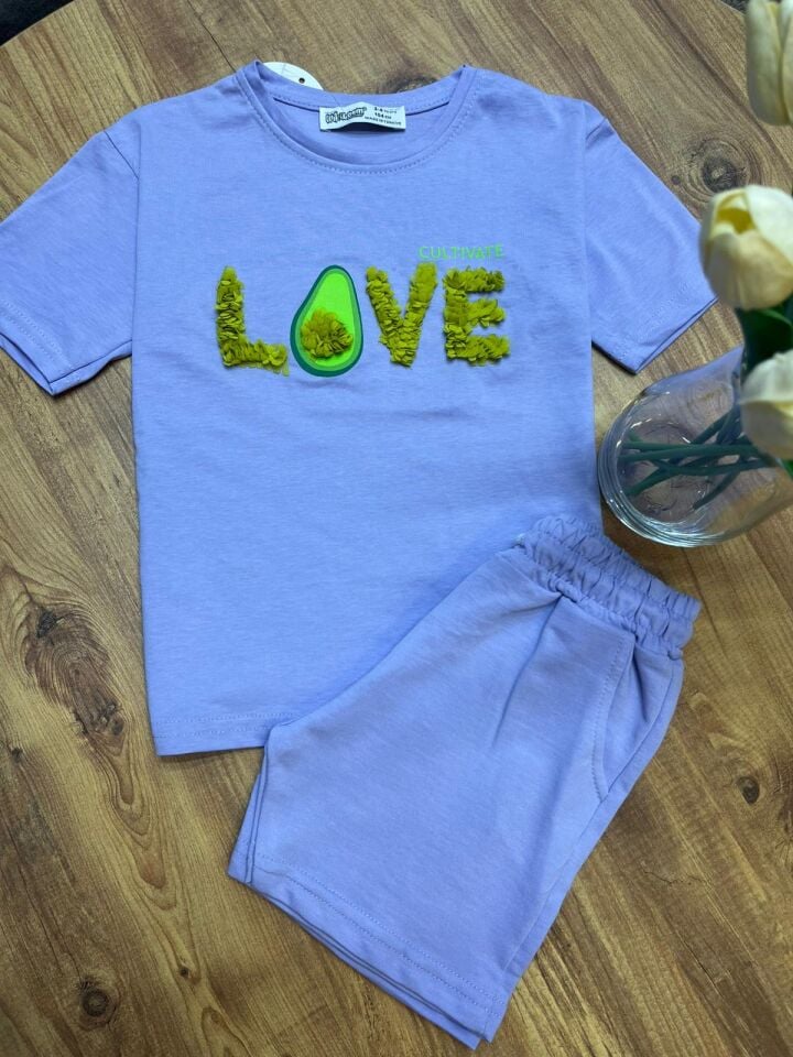 Love Lila Şortlu Takım