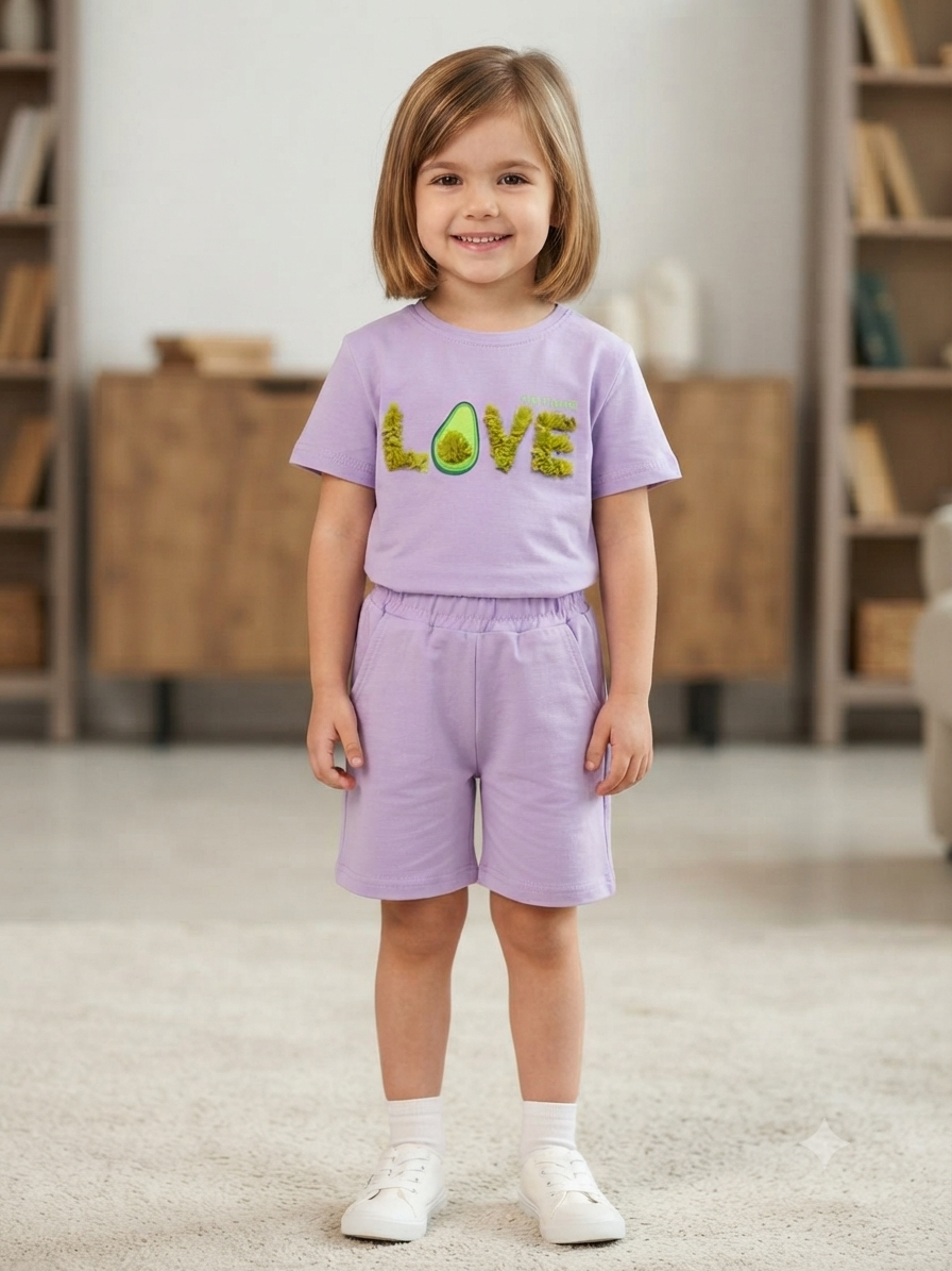 Love Lila Şortlu Takım