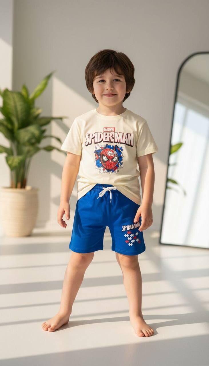 Spiderman Şortlu Takım