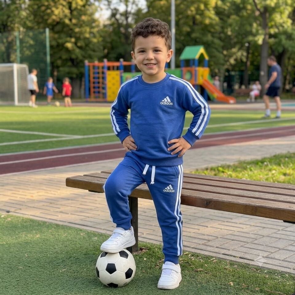 3 İplik Fırçalı Kumaş Mavi Takım