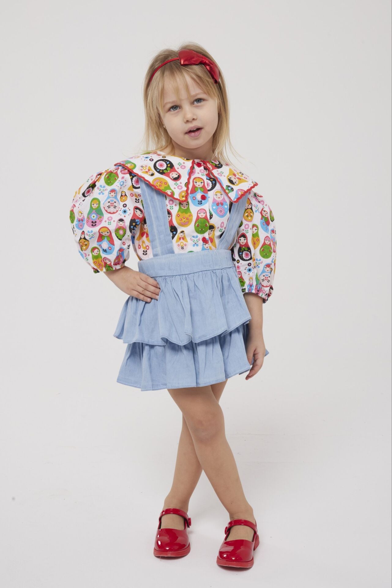 Matruşkalı Salopet Etekli Takım