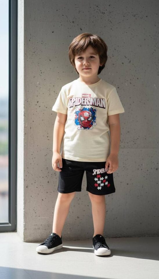 Spiderman Şortlu Takım