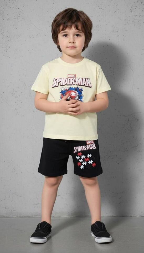 Spiderman Şortlu Takım