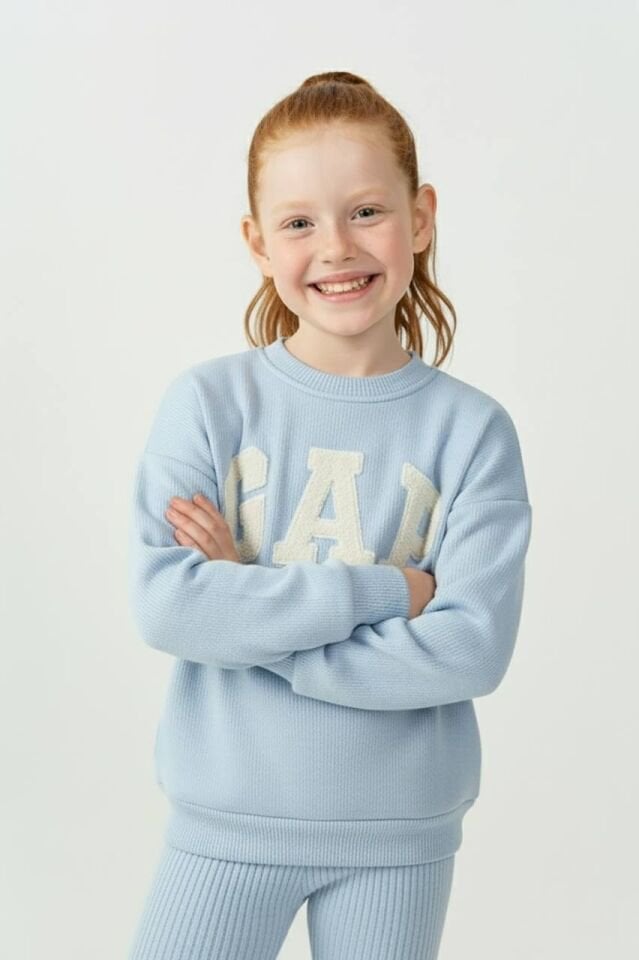 3 İplik Şardonlu Mavi Takım