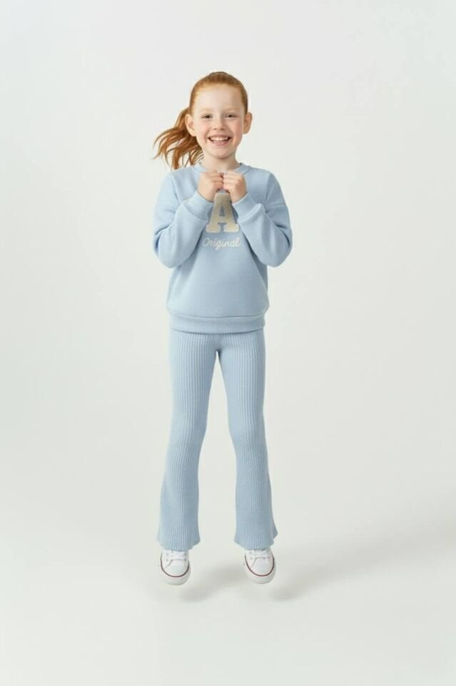 3 İplik Şardonlu Mavi Takım