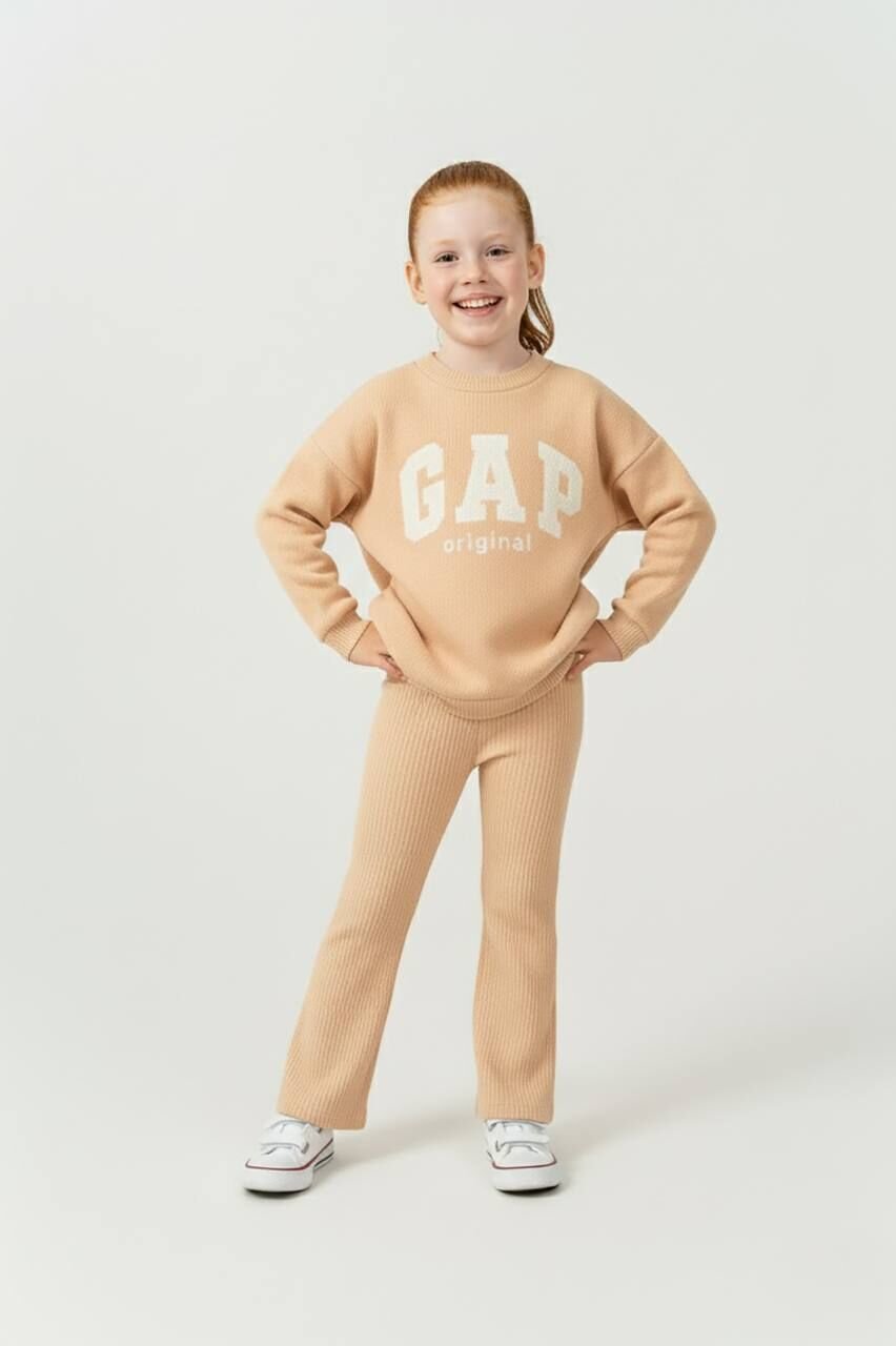 3 İplik Şardonlu Açık Kahve Takım