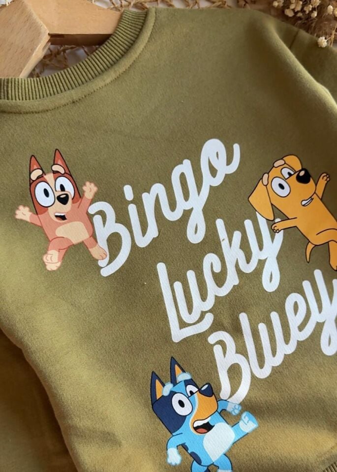 3 İplik Fırçalı Kumaş Bluey Takım