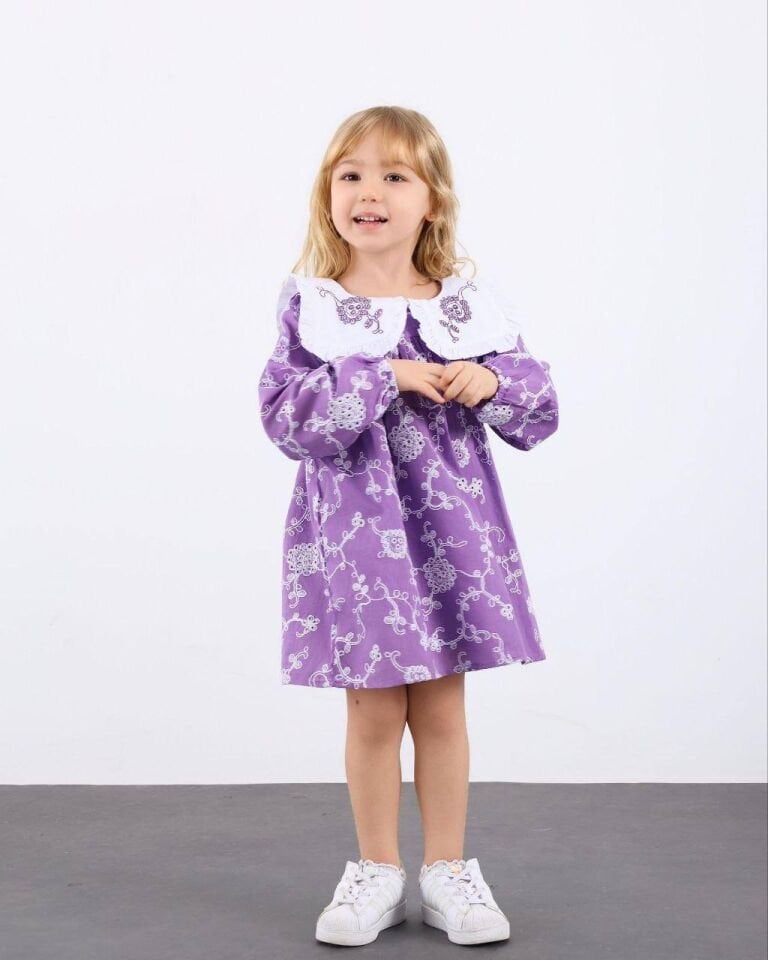 Bebe Yaka Astarlı Elbise