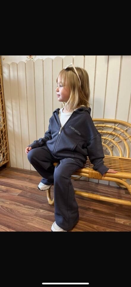 3 ip kapüşonlu fermuarlı takım