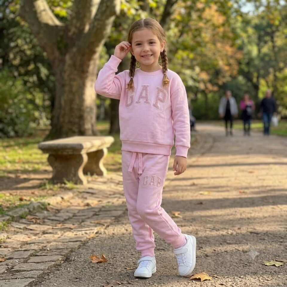 3 İplik Pudra Pembe Takım