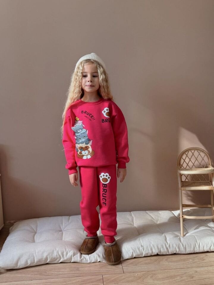 3 İplik Şardonlu Kedi Detaylı Takım