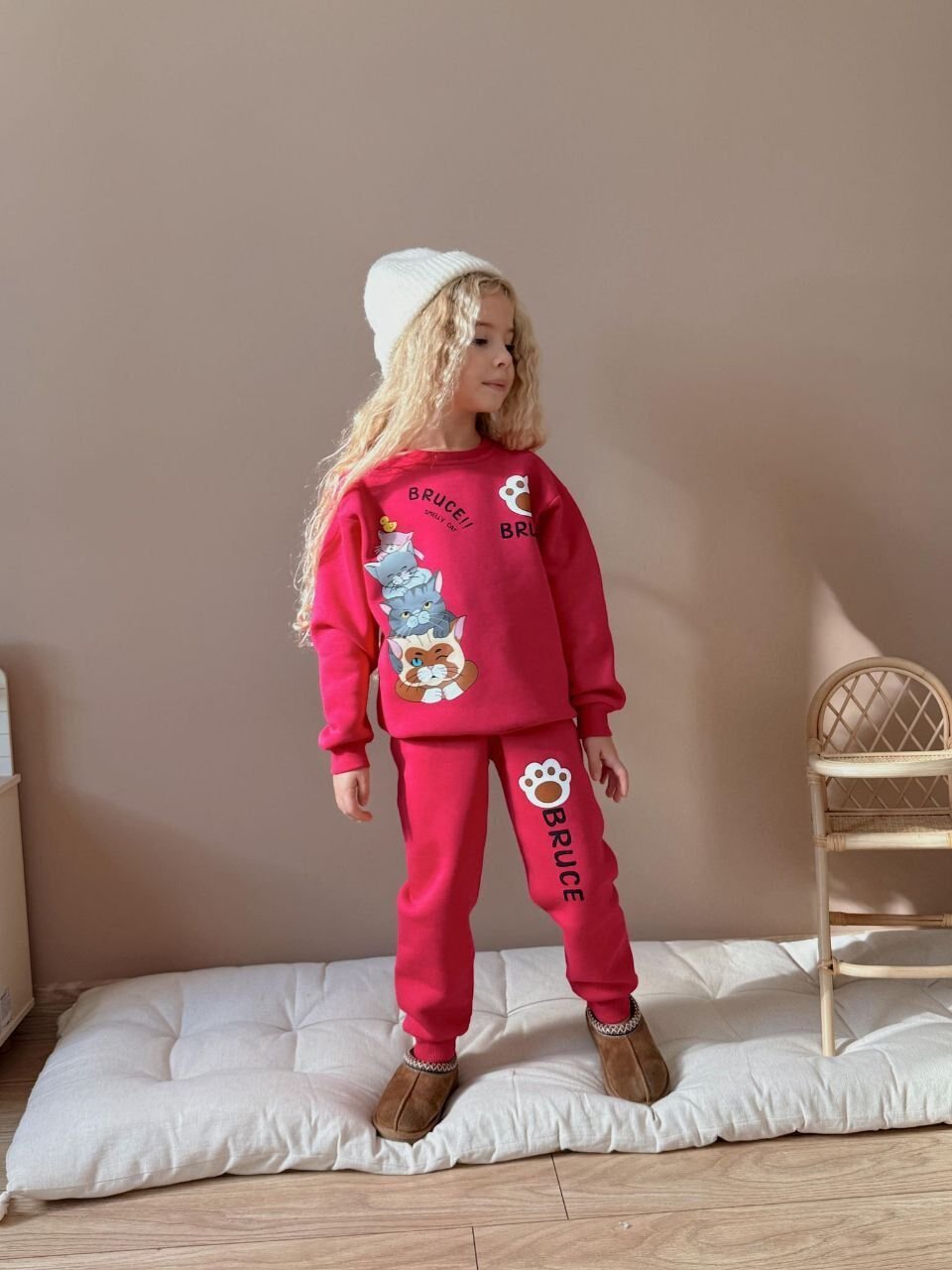 3 İplik Şardonlu Kedi Detaylı Takım